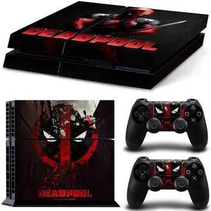 Deadpool Game Console Vinyl Skin Sticker for PS4 Controller GamePad Decal Frinti Protective Film(TN-PS4-2736)