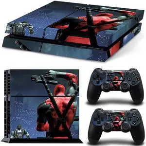 Deadpool Game Console Vinyl Skin Sticker for PS4 Controller GamePad Decal Frinti Protective Film(TN-PS4-2740)