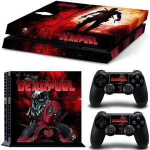Deadpool Game Console Vinyl Skin Sticker for PS4 Controller GamePad Decal Frinti Protective Film(TN-PS4-2737)
