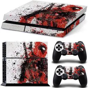 Deadpool Game Console Vinyl Skin Sticker for PS4 Controller GamePad Decal Frinti Protective Film(TN-PS4-2742)