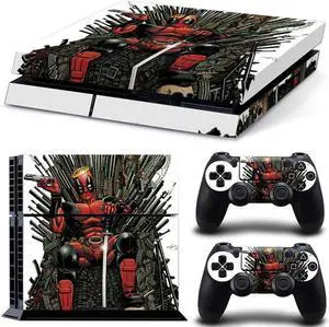 Deadpool Game Console Vinyl Skin Sticker for PS4 Controller GamePad Decal Frinti Protective Film(TN-PS4-2743)