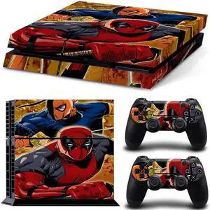 Deadpool Game Console Vinyl Skin Sticker for PS4 Controller GamePad Decal Frinti Protective Film(TN-PS4-2745)