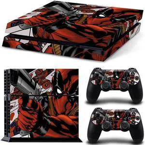 Deadpool Game Console Vinyl Skin Sticker for PS4 Controller GamePad Decal Frinti Protective Film(TN-PS4-2746)