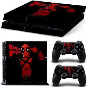Deadpool Game Console Vinyl Skin Sticker for PS4 Controller GamePad Decal Frinti Protective Film(TN-PS4-2747)