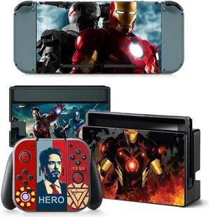 Anime Iron Man Thor Skin Sticker Decal for Switch Console  Controller Dock Skin Vinyl(TN-Switch-5398)