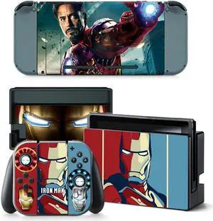 Anime Iron Man Thor Skin Sticker Decal for Switch Console  Controller Dock Skin Vinyl(TN-Switch-5399)