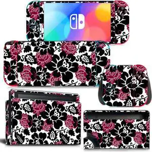 Flowers of Wealth Skin Sticker Decal for Switch Console  Controller Dock Skin Vinyl Para Protective Film(1152)