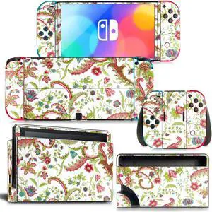 Flowers of Wealth Skin Sticker Decal for Switch Console  Controller Dock Skin Vinyl Para Protective Film(1153)