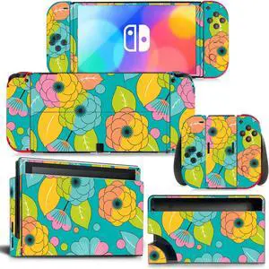 Flowers of Wealth Skin Sticker Decal for Switch Console  Controller Dock Skin Vinyl Para Protective Film(1155)