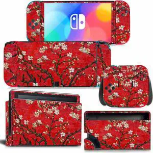 Flowers of Wealth Skin Sticker Decal for Switch Console  Controller Dock Skin Vinyl Para Protective Film(1156)