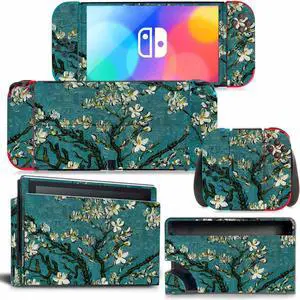 Flowers of Wealth Skin Sticker Decal for Switch Console  Controller Dock Skin Vinyl Para Protective Film(1166)
