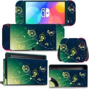 Flowers of Wealth Skin Sticker Decal for Switch Console  Controller Dock Skin Vinyl Para Protective Film(1169)