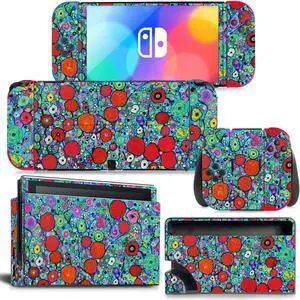 Flowers of Wealth Skin Sticker Decal for Switch Console  Controller Dock Skin Vinyl Para Protective Film(1167)