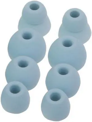 4Pair Silicone Earbuds Ear Tips In-Ear Earphone Soft Cover for Power(Blue)