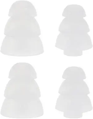 4Pcs Silicone In-Ear Bluetooth-compatible Earphone  for E3C E3G E4C Covers Ear  Pads Bud Earbuds Eartips(White)