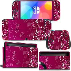 Flowers of Wealth Skin Sticker Decal for Switch Console  Controller Dock Skin Vinyl Para Protective Film(1170)