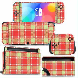 Christmas Candy Color Skin Sticker Decal for Switch NSConsole  Controller Dock Skin Vinyl Para(1211)