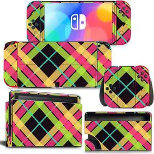 Christmas Candy Color Skin Sticker Decal for Switch NSConsole  Controller Dock Skin Vinyl Para(1212)