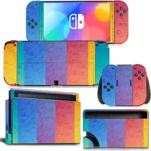 Christmas Candy Color Skin Sticker Decal for Switch NSConsole  Controller Dock Skin Vinyl Para(1209)
