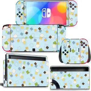 Christmas Candy Color Skin Sticker Decal for Switch NSConsole  Controller Dock Skin Vinyl Para(1210)