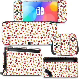 Christmas Candy Color Skin Sticker Decal for Switch NSConsole  Controller Dock Skin Vinyl Para(1220)