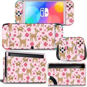 Christmas Candy Color Skin Sticker Decal for Switch NSConsole  Controller Dock Skin Vinyl Para(1221)