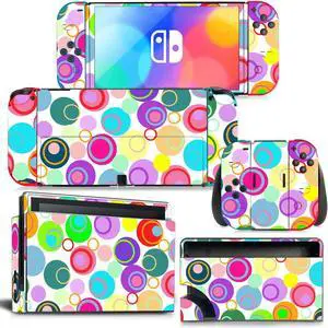 Christmas Candy Color Skin Sticker Decal for Switch NSConsole  Controller Dock Skin Vinyl Para(1225)
