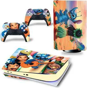 Stitch Vinyl Skin Sticker for PS5 Disk Dick P S 5 Console Controller Full Game Protective Film(TN-PS5Disk-3109)