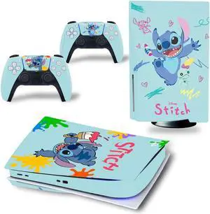Stitch Vinyl Skin Sticker for PS5 Disk Dick P S 5 Console Controller Full Game Protective Film(TN-PS5Disk-3112)