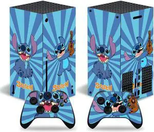 Stitch Series X Skin Sticker Decal Full Film for SeriesX Console and 2 Controllers Skin Sticker Vinyl(TN-SeriesX-8050)