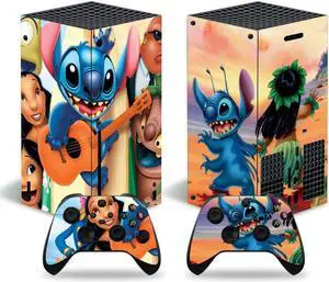 Stitch Series X Skin Sticker Decal Full Film for SeriesX Console and 2 Controllers Skin Sticker Vinyl(TN-SeriesX-8052)