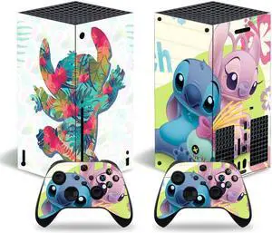 Stitch Series X Skin Sticker Decal Full Film for SeriesX Console and 2 Controllers Skin Sticker Vinyl(TN-SeriesX-8051)