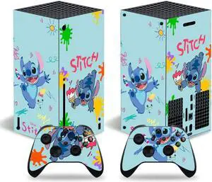 Stitch Series X Skin Sticker Decal Full Film for SeriesX Console and 2 Controllers Skin Sticker Vinyl(TN-SeriesX-8053)