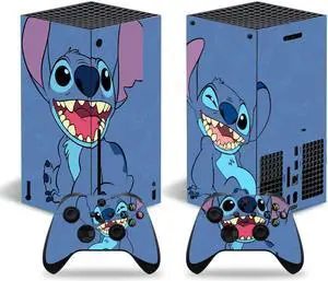 Stitch Series X Skin Sticker Decal Full Film for SeriesX Console and 2 Controllers Skin Sticker Vinyl(TN-SeriesX-8055)