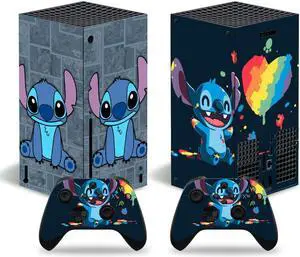 Stitch Series X Skin Sticker Decal Full Film for SeriesX Console and 2 Controllers Skin Sticker Vinyl(TN-SeriesX-8056)