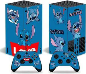 Stitch Series X Skin Sticker Decal Full Film for SeriesX Console and 2 Controllers Skin Sticker Vinyl(TN-SeriesX-8059)