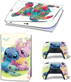 Stitch PS5 Digital Edition Skin Sticker Decal for PS5Console and 2 Controllers PS5 Skin Sticker Vinyl(TN-PS5Digital-8067)