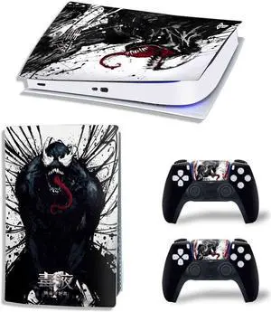 Venom Vinyl Skin Sticker For PS5Digital PS5 Game Console Game Handle Full Protective Film(TN-PS5Digital-10261)