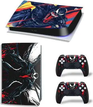Venom Vinyl Skin Sticker For PS5Digital PS5 Game Console Game Handle Full Protective Film(TN-PS5Digital-10264)