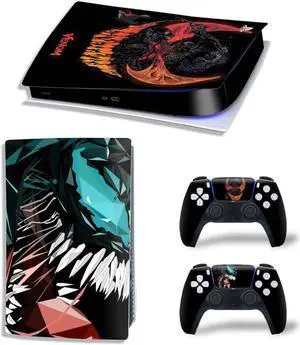 Venom Vinyl Skin Sticker For PS5Digital PS5 Game Console Game Handle Full Protective Film(TN-PS5Digital-10270)