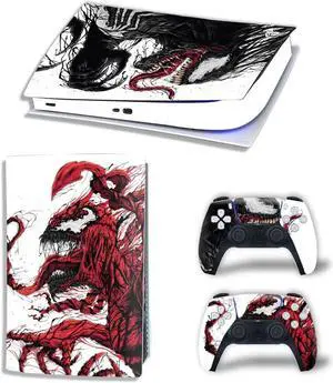 Venom Vinyl Skin Sticker For PS5Digital PS5 Game Console Game Handle Full Protective Film(TN-PS5Digital-10271)