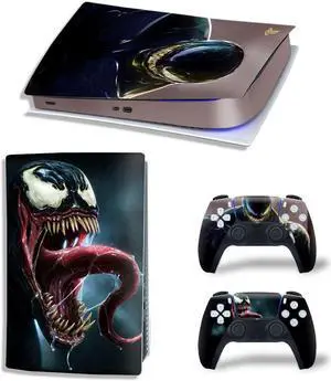Venom Vinyl Skin Sticker For PS5Digital PS5 Game Console Game Handle Full Protective Film(TN-PS5Digital-10276)