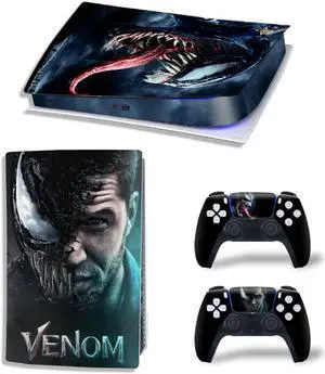 Venom Vinyl Skin Sticker For PS5Digital PS5 Game Console Game Handle Full Protective Film(TN-PS5Digital-10278)
