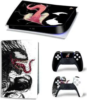 Venom Vinyl Skin Sticker For PS5Digital PS5 Game Console Game Handle Full Protective Film(TN-PS5Digital-10279)