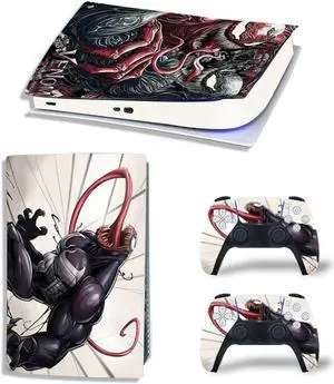 Venom Vinyl Skin Sticker For PS5Digital PS5 Game Console Game Handle Full Protective Film(TN-PS5Digital-10281)