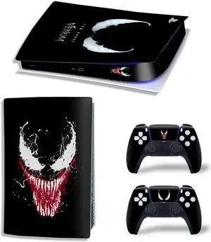 Venom Vinyl Skin Sticker For PS5Digital PS5 Game Console Game Handle Full Protective Film(TN-PS5Digital-10283)
