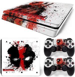 Deadpool Skin Sticker Protective Film for Slim PS4 PS4Slim Console Controller Accessories GamePad Para(TN-PS4Slim-1003)
