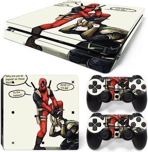 Deadpool Skin Sticker Protective Film for Slim PS4 PS4Slim Console Controller Accessories GamePad Para(TN-PS4Slim-1009)