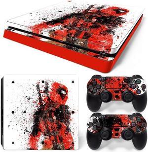 Deadpool Skin Sticker Protective Film for Slim PS4 PS4Slim Console Controller Accessories GamePad Para(TN-PS4Slim-1010)