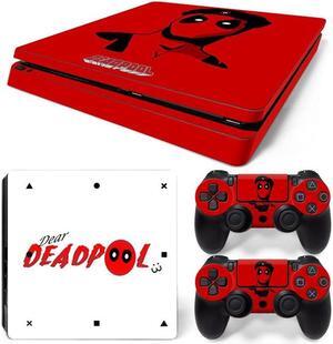 Deadpool Skin Sticker Protective Film for Slim PS4 PS4Slim Console Controller Accessories GamePad Para(TN-PS4Slim-1015)